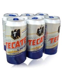 Tecate Light Beer Can 6-Pack 